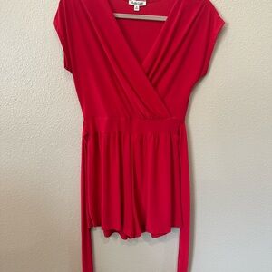 Rolla Coster Red Cap Sleeve Wrap Short Romper